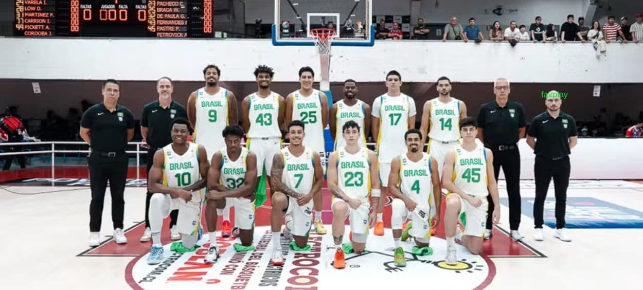 Seleção brasileira de basquete disputa eliminatórias da Copa do Mundo. Foto FIBA